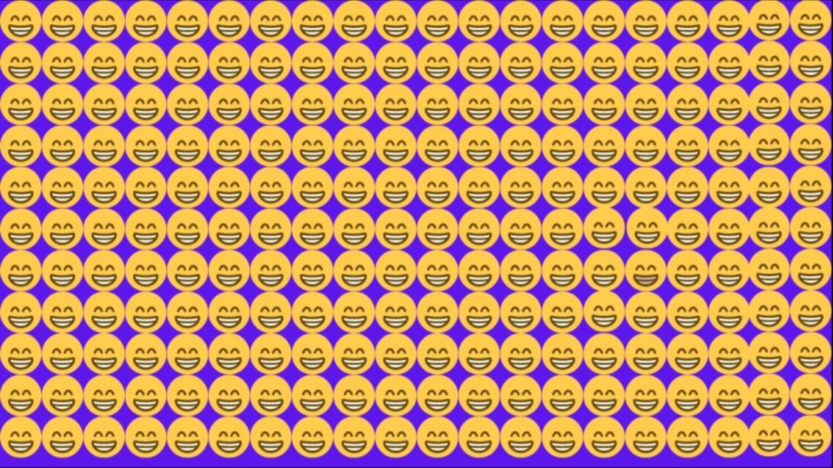 IQ turnusolü optik illüzyon: Resimdeki farklı gülen emojiyi sadece yüksek IQ'su olanlar buluyor