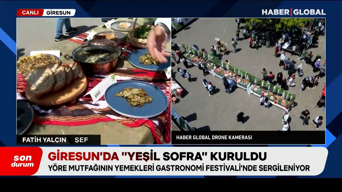 Giresun’da “yeşil sofra” kuruldu