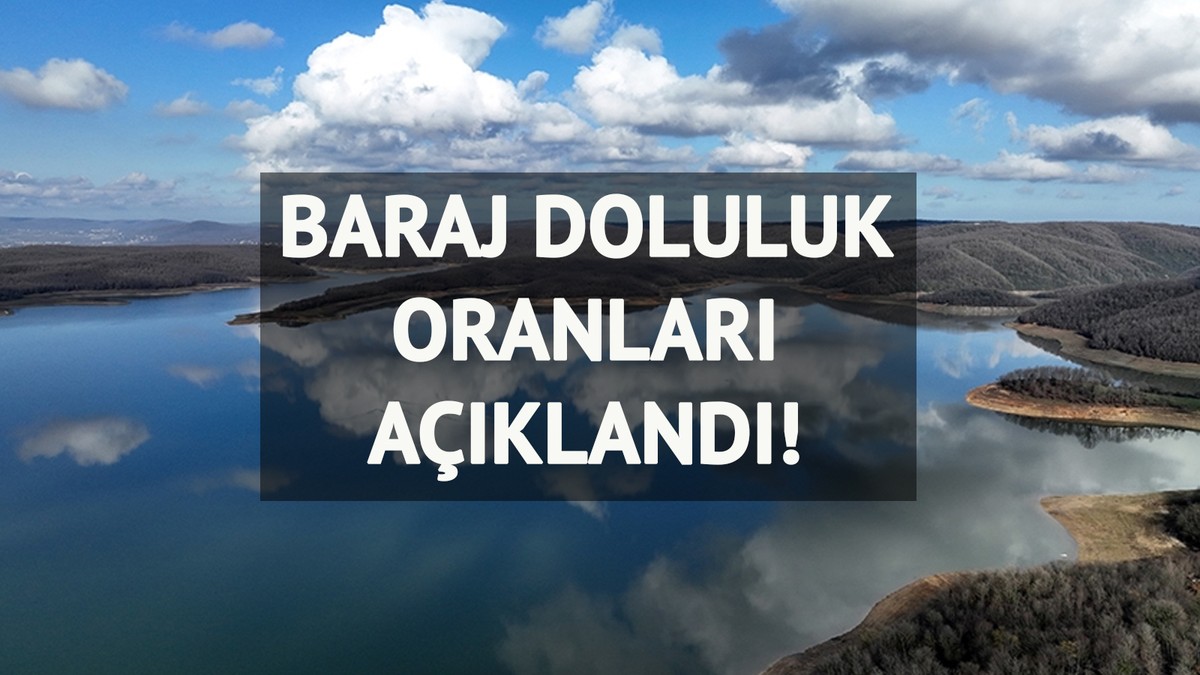 Baraj doluluk oranları belli oldu!