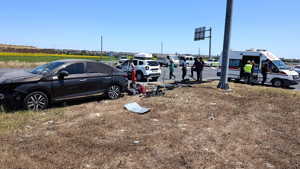 Tekirdağ'da trafik kazası: 2'si çocuk, 9 yaralı