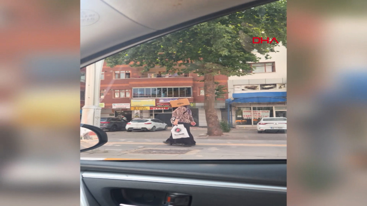 Sıcaktan bunalan vatandaştan karton kutulu önlem