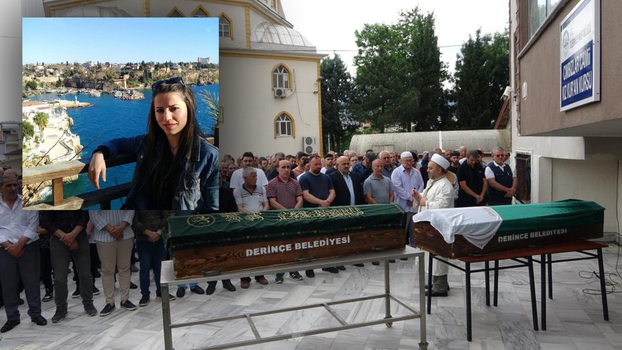 Kocasının sopa ve yumruklarla darbederek katlettiği Sinem, son yolculuğuna uğurlandı