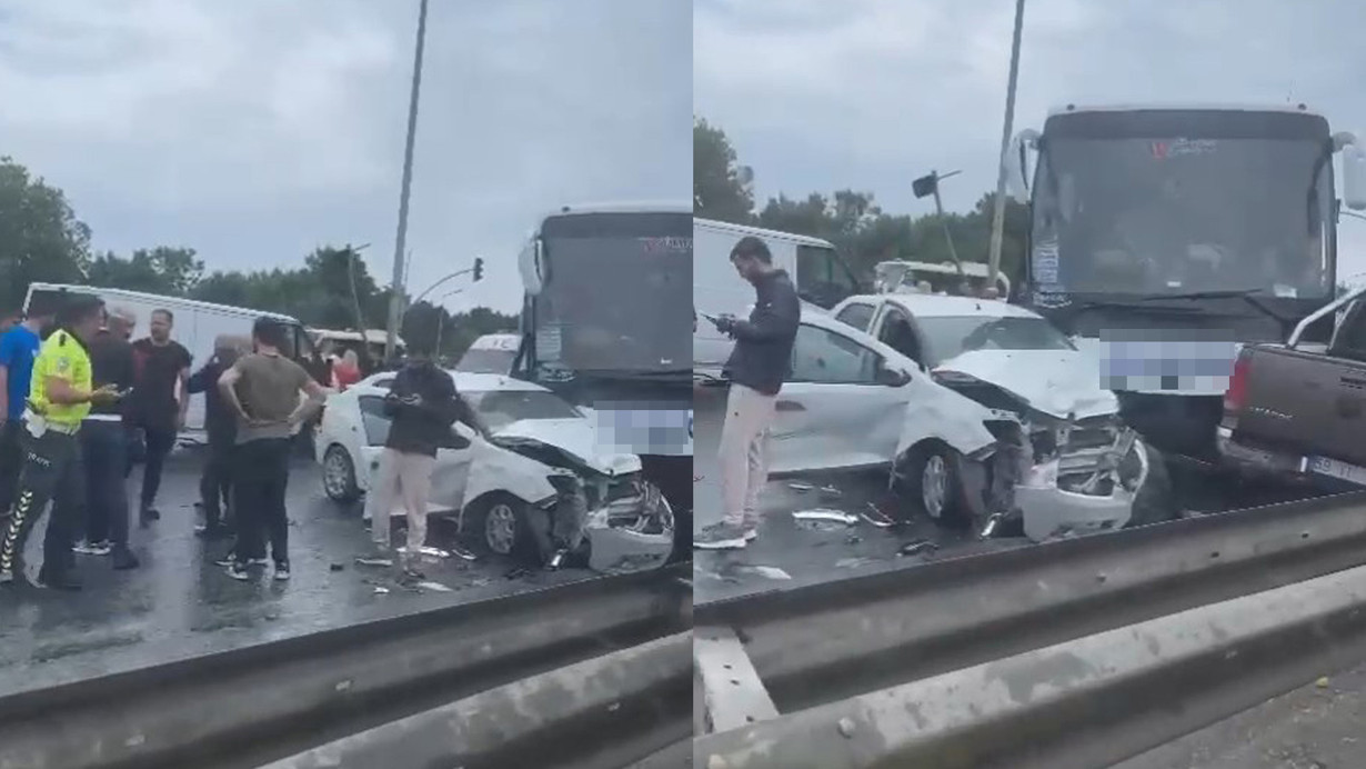 İstanbul'da korkunç kaza: Yolcu otobüsü araçları ezip geçti