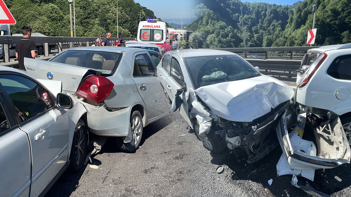 TEM'de zincirleme kaza! 18 aracın birbirine girdi
