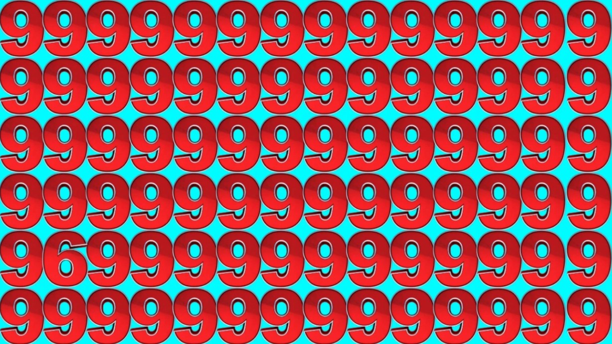 Sadece gerçek bir dahi bulabilir! Resimdeki farklı sayıyı 6 saniyede bulmak için 130 IQ gerekiyor