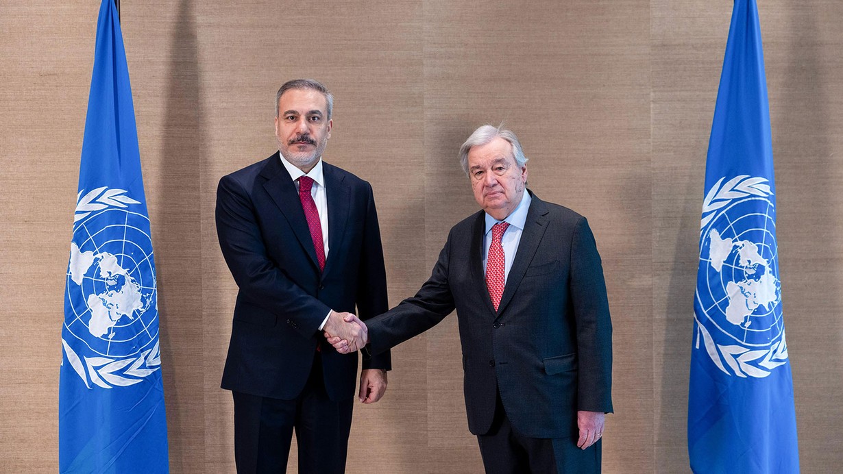 Bakan Fidan, BM Genel Sekreteri Guterres ile bir araya geldi