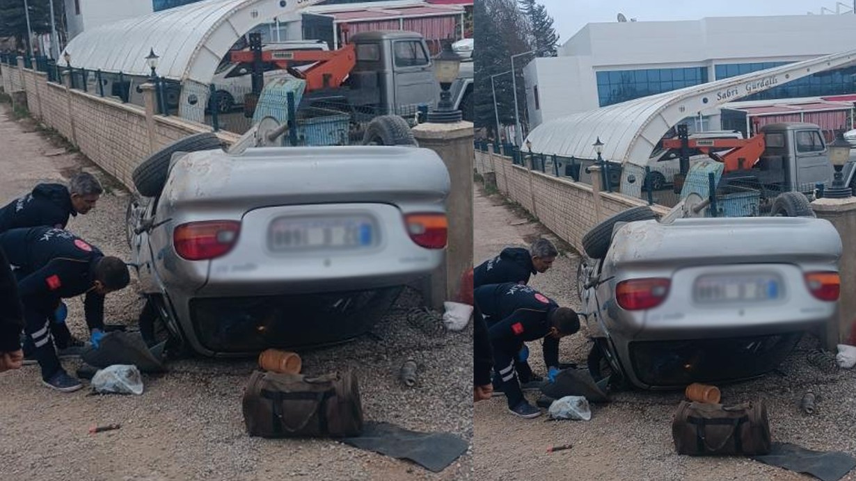 Takla atan otomobil akaryakıt istasyonunun duvarına çarptı: Ölü ve yaralı var