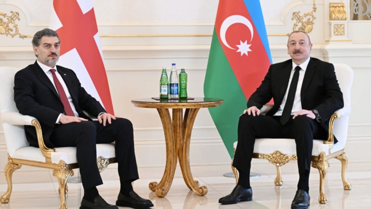 Aliyev, Gürcü mevkidaşı Kavelaşvili ile görüştü