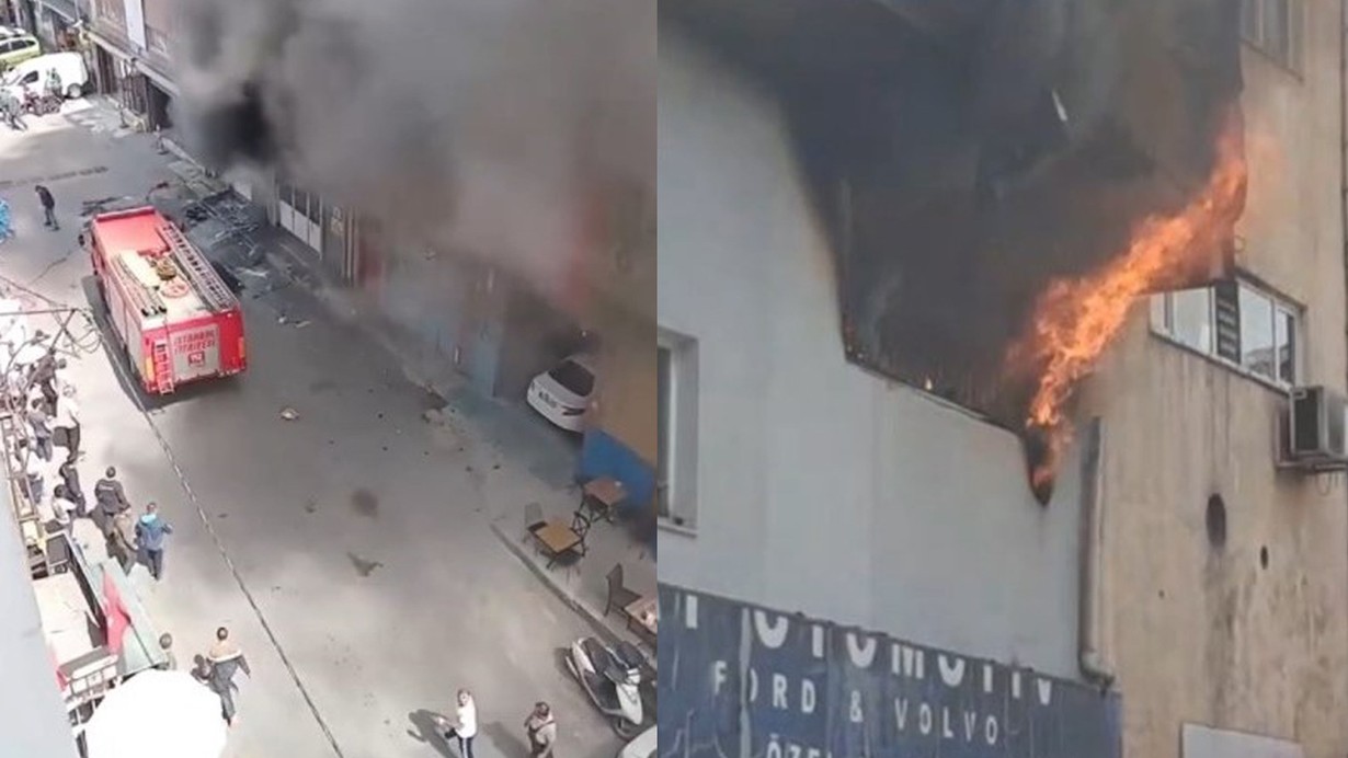 Kağıthane'de iş yerinde yangın: Can kaybı var!