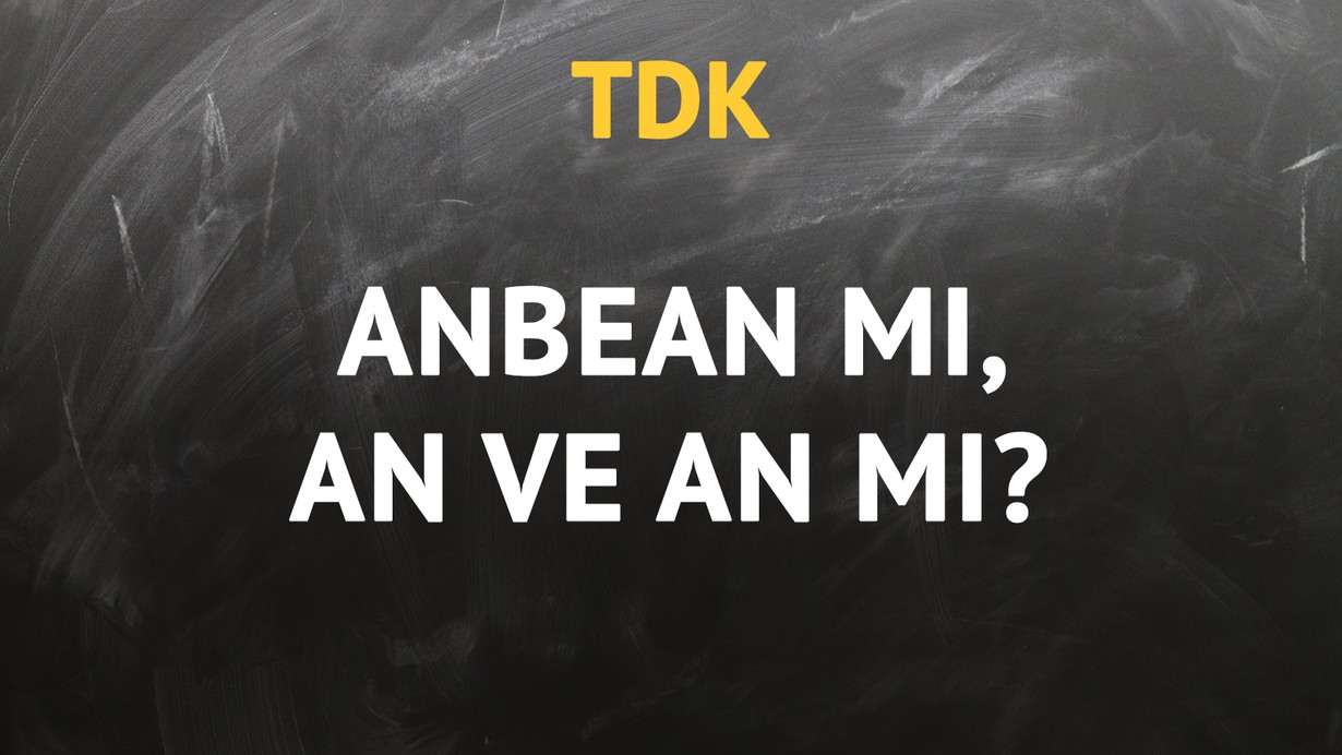 TDK'ya göre anbean kelimesi nasıl yazılır?