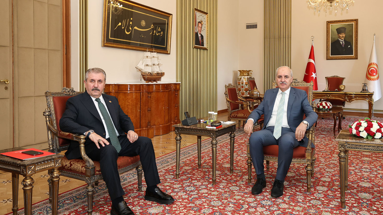 TBMM Başkanı Kurtulmuş, BBP Genel Başkanı Destici'yi kabul etti