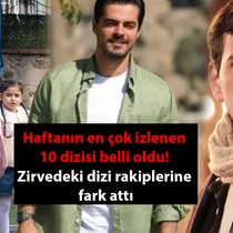 Haftanın en çok izlenen 10 dizisi belli oldu! Zirvedeki dizi rakiplerine fark attı
