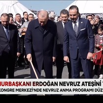 Cumhurbaşkanı Erdoğan Nevruz ateşini yaktı