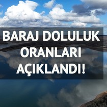 Baraj doluluk oranları belli oldu!
