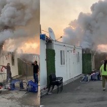 Adıyaman'da konteyner kentte korkutan yangın