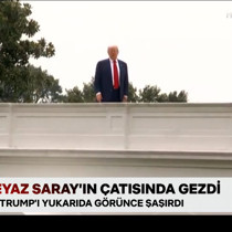 ABD Başkanı Donald Trump, Beyaz Saray'ın çatısına çıktı