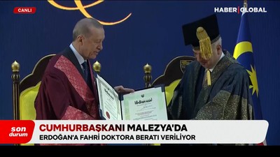 Cumhurbaşkanı Erdoğan'a Malezya'da fahri doktora beratı