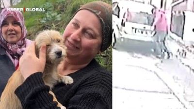 Köpeğini çöpe atar gibi attı terk etti, çaresizce arkasından koşan köpeği vatandaş sahiplendi