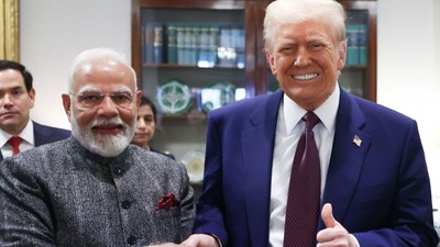 ABD Başkanı Trump, Hindistan Başbakanı Modi'yi Beyaz Saray'da ağırladı