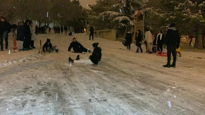 Karaman’da vatandaşlar karın keyfini çıkardı