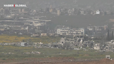 İsrail'in Gazze sınırındaki hareketlilik görüntülendi
