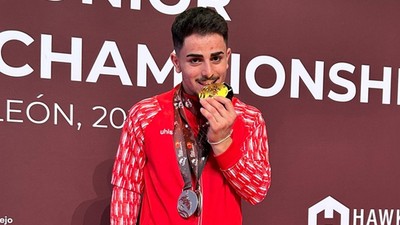 Milli halterci Kaan Kahriman, Avrupa'da altın madalya kazandı