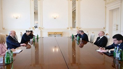 Azerbaycan Cumhurbaşkanı Aliyev, AGİT Genel Sekreteri Sinirlioğlu'nu kabul etti