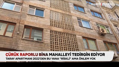 Cihangir'deki çürük raporlu bina mahalleyi tedirgin ediyor