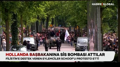Hollanda Başbakanına sis bombası attılar