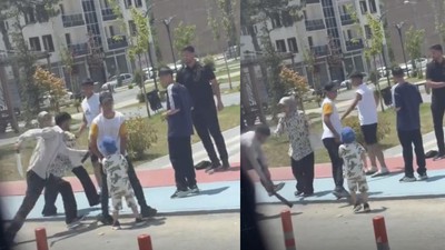 Elazığ'da sokak ortasında dehşet! Önce yumruk attı sonra bacağından çıkardığı palayla saldırdı