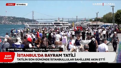 İstanbul'da bayram tatilinde sahillere akın