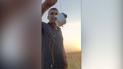 Mardin'de bir tarlada yangın çıkaran elektronik düzenek bulundu