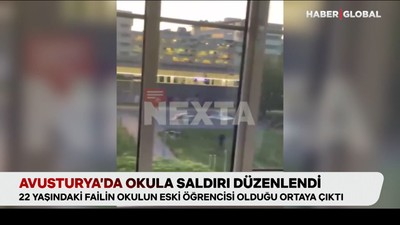 Avusturya'da okula silahlı saldırı düzenlendi, o anlar kamerada