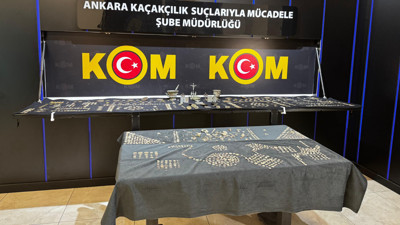 Tarihi eser niteliği taşıyan 1624 sikke ve 126 obje ele geçirildi