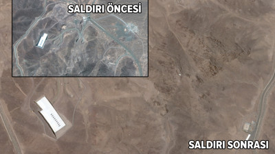 ABD'nin vurduğu Fordo Nükleer Tesisi'nin uydu fotoğrafı ortaya çıktı