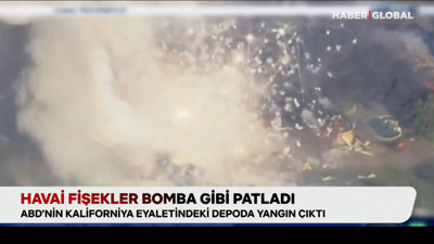Havai fişekler bomba gibi patladı