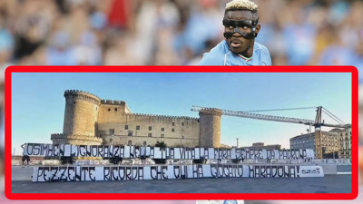 Napoli taraftarlarından Osimhen'e çok ağır hakaret: Sefil, Maradona'nın burada oynadığını unutma!
