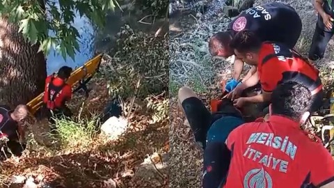 Şelalede balık tutarken 15 metre yükseklikten düştü