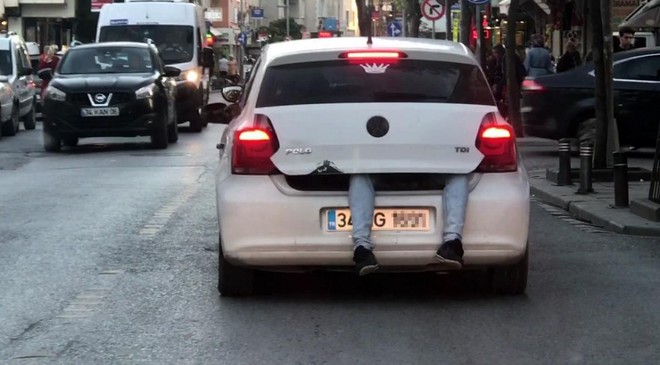 Istanbul Da Trafikte Soke Eden Goruntu