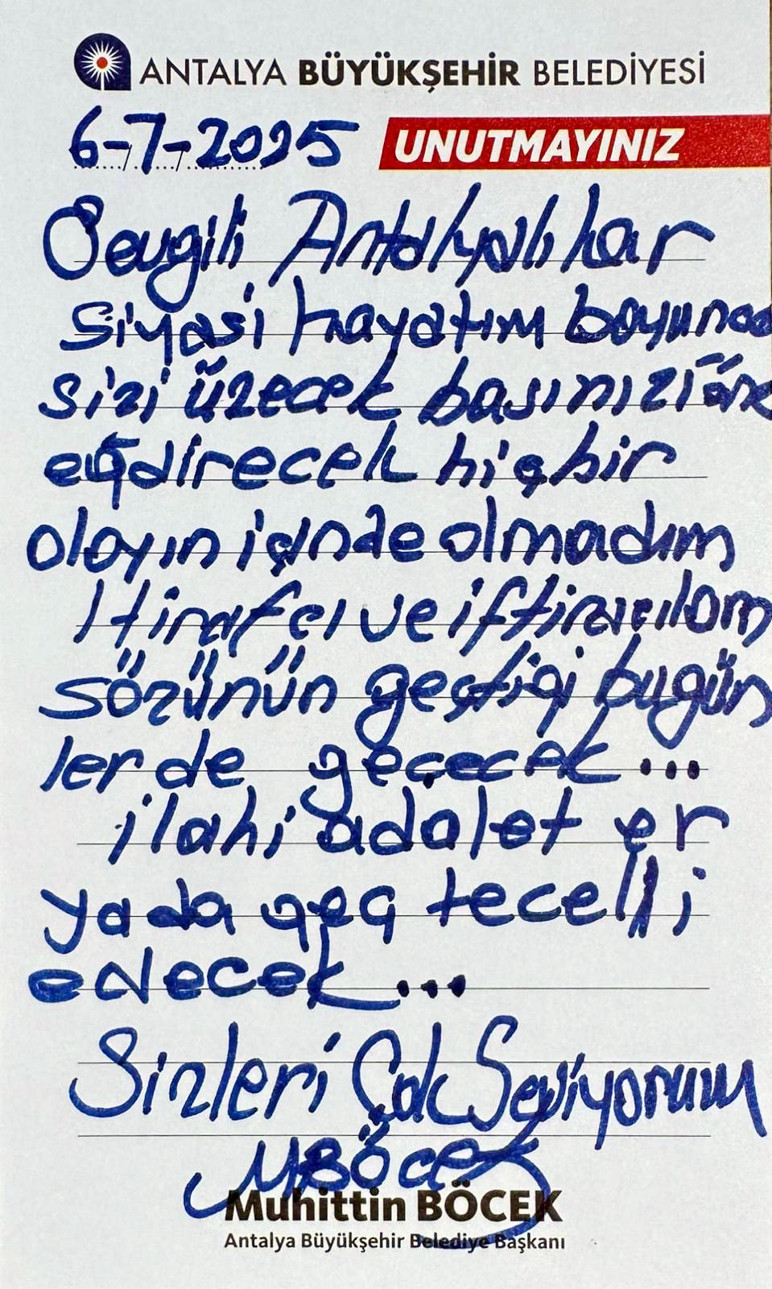 Antalya Büyükşehir Belediye Başkanı Muhittin Böcek'in savcılık ifadesi ortaya çıktı - Resim : 1