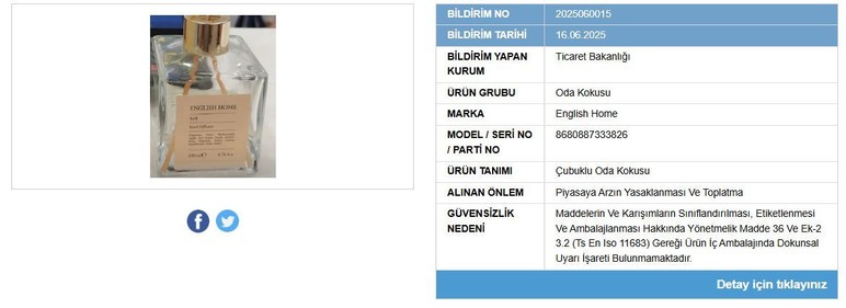 Ünlü markanın kokusunun satışı yasaklandı, bakanlıktan toplatma kararı - Resim : 1