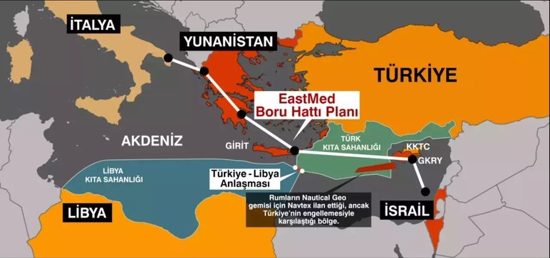 Türkiye Siege, Plan del Mediterráneo oriental para colapsar - Imagen: 1