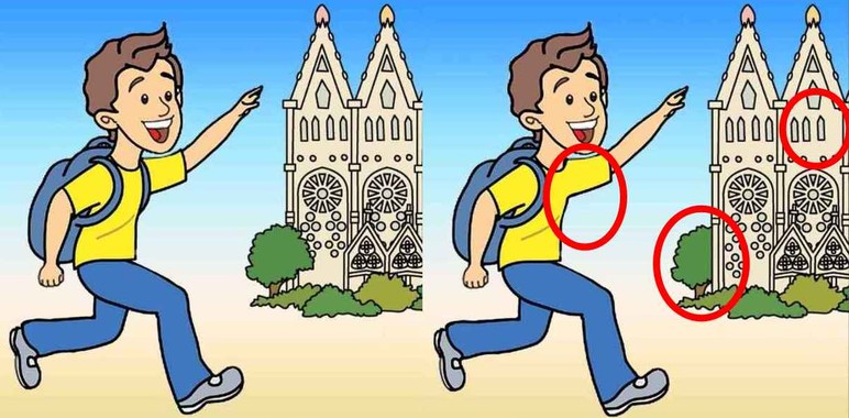 Tarihi binaya giden iki çocuk arasındaki 3 farkı sadece yüksek IQ'su olanlar 14 saniyede buluyor - Resim : 5