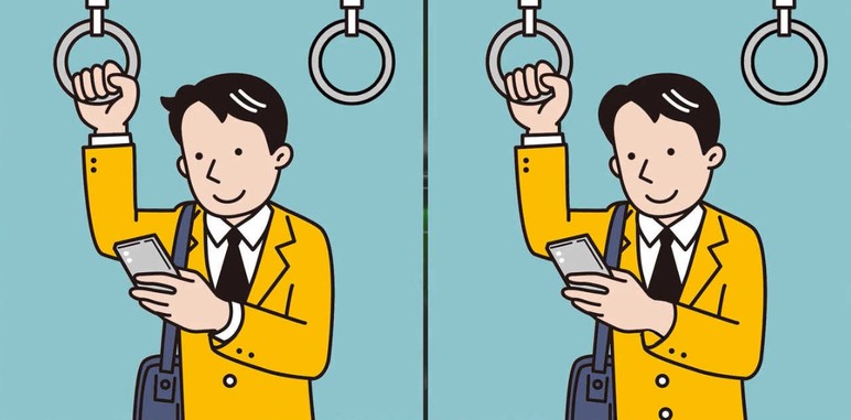 Otobüste telefonuyla oynayan iki adam arasındaki 3 farkı sadece yüksek IQ'su olanlar 14 saniyede buluyor - Resim : 1