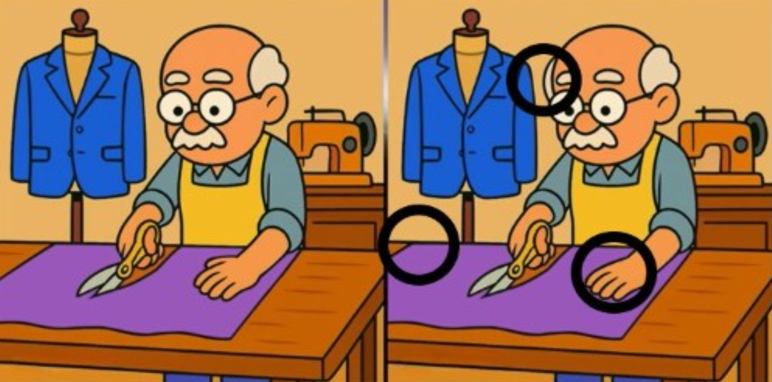 Mor kumaşı kesen iki yaşlı terzi arasındaki 3 farkı sadece yüksek IQ'su olanlar 12 saniyede buluyor - Resim : 5