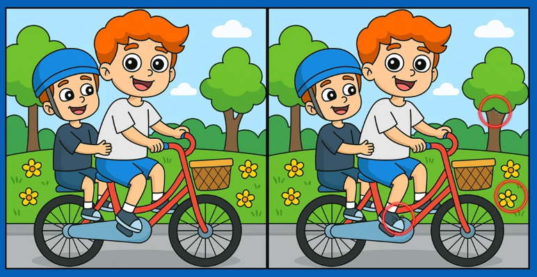 Bisiklette oğlunu gezdiren iki baba arasındaki 3 farkı sadece yüksek IQ'su olanlar 17 saniyede buluyor - Resim : 5