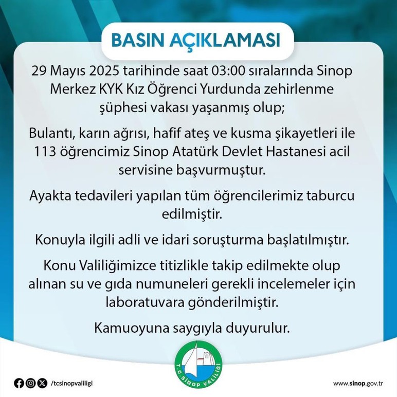 Kız yurdunda zehirlenme! 113 öğrenci hastanelik oldu - Resim : 1