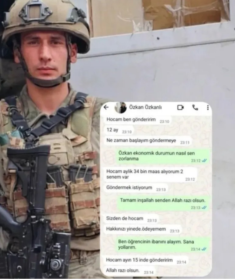 Şehit Özkan Özkanlı yetim öğrencilere maaşından burs veriyormuş - Resim : 1