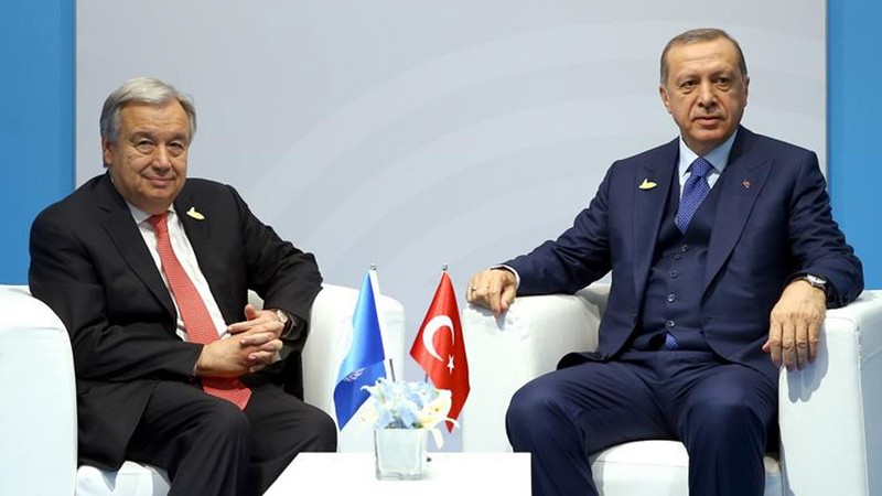 Cumhurbaşkanı Erdoğan BM Genel Sekreteri Guterres ile görüştü