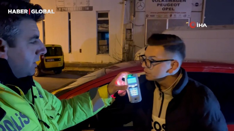0,50 promil ile sınırda kalan taksiciye polisten kahkahaya sokan şaka
